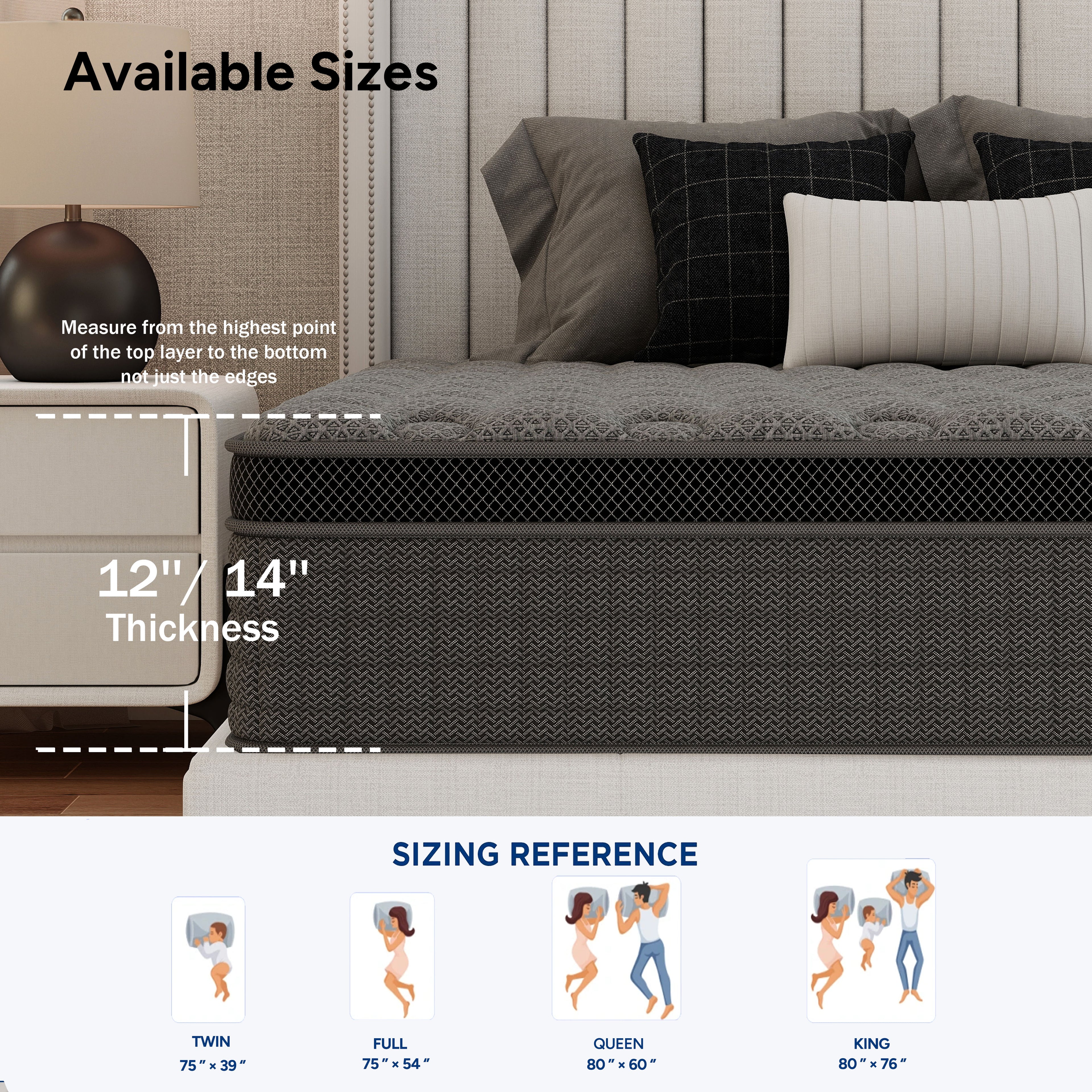 Oasskyo 12 Inch Cooling Gel Memory Foam Mattress Twin Size, Medium Firm Support, Breathable Cover, Pressure Relieving, CertiPUR-US Certified, Bed in a Box for Home Bedroom